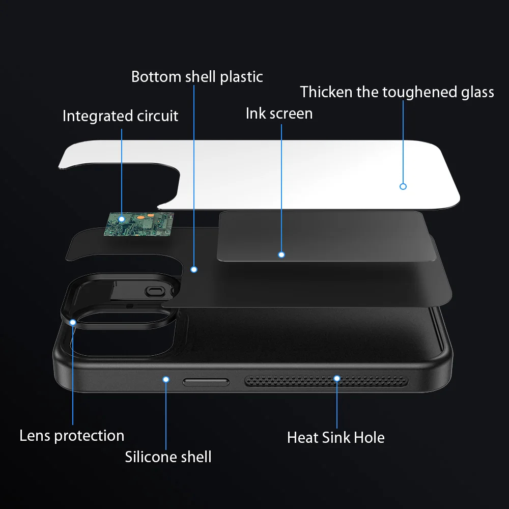 NFC Function Smart Phone Cases For iphone 15 14 13 Pro Max E ink Screen ...
