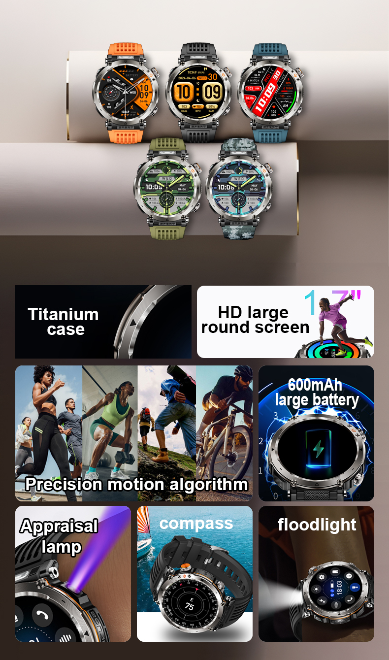 YK03 Smartwatch: Bluetooth Call, Sports & Waterproof Features