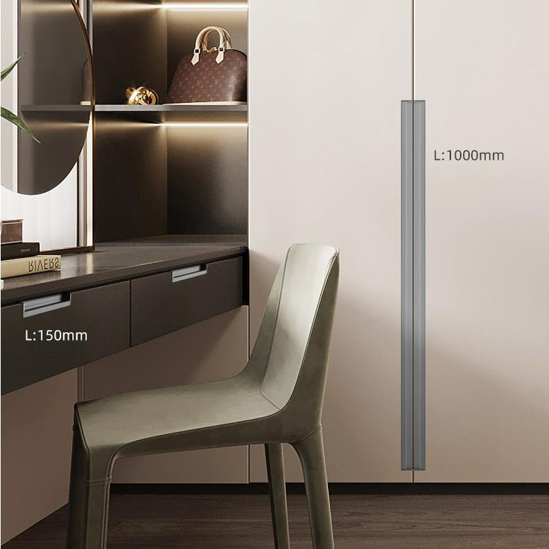 Light Luxury Embedded Hidden Drawer Handle Wardrobe Door Slotted ...