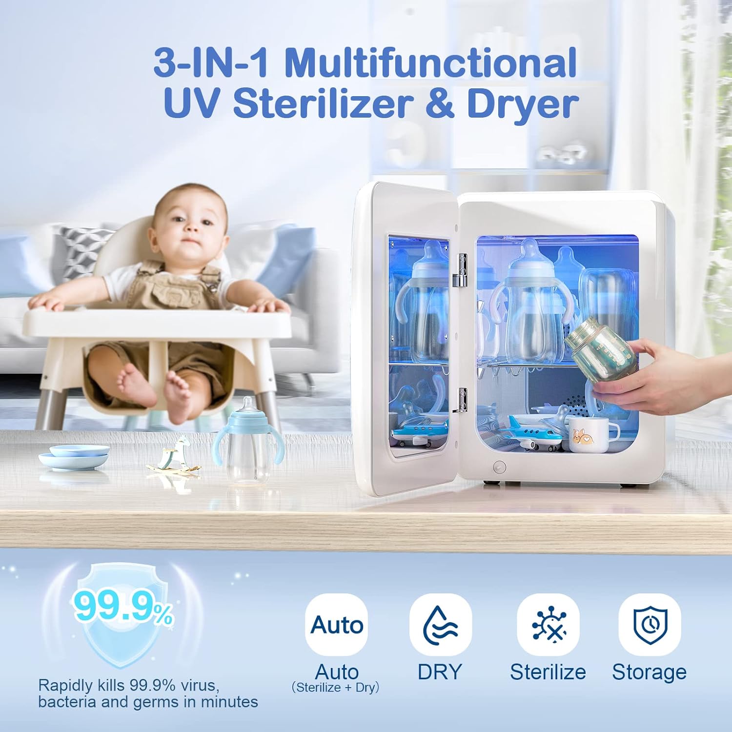 18L large capacity UV sterilizer baby bottle disinfection cabinet with ...