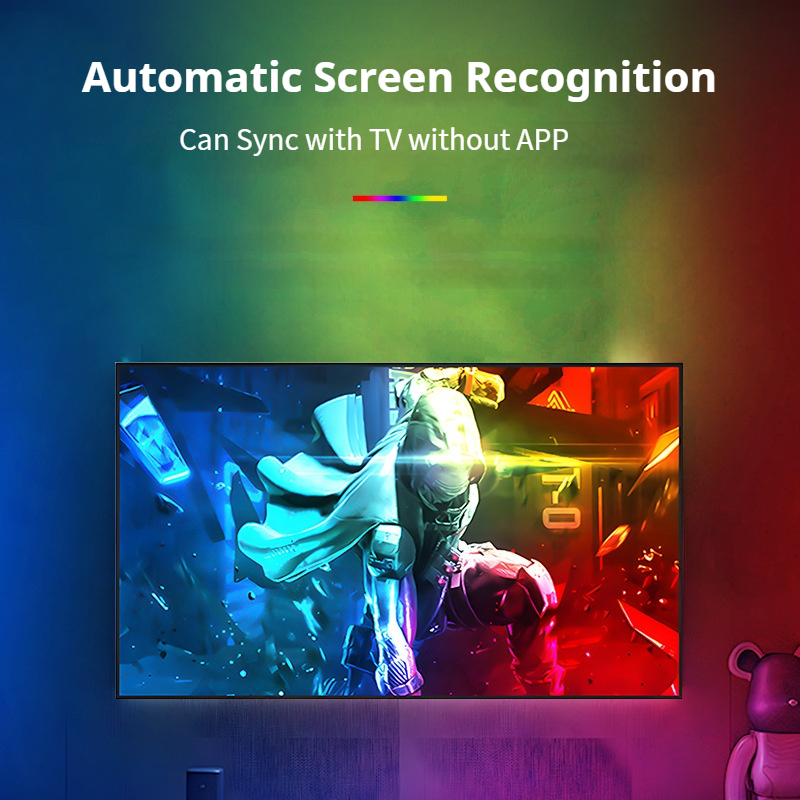 Smart TV LED Backlight Sync with HDMI Device, Work with Alexa & Google ...