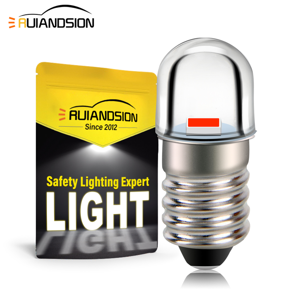 Ruiandsion E10 LED Torch Light Bulb 3V 4.5V 6V 12V 24V for Flashlights ...