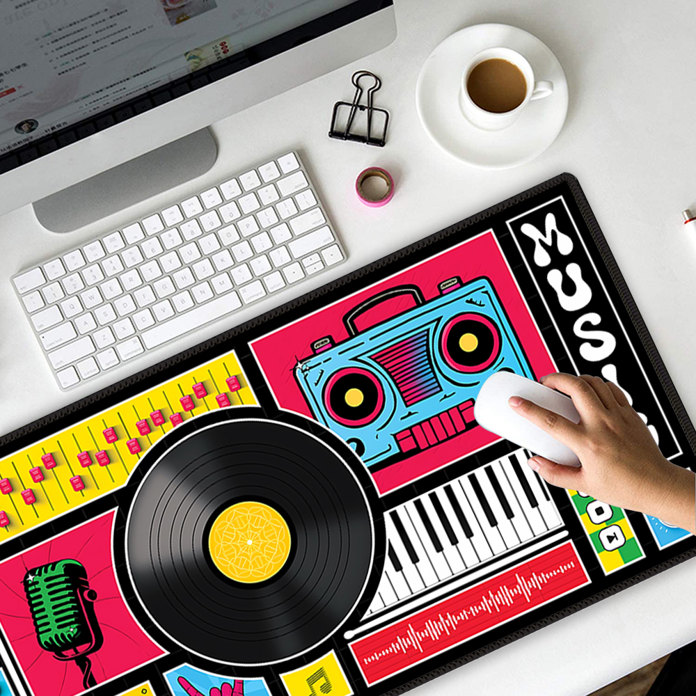 Mixer Black Mousepad music Extended Mousepad Large Gaming Mousepad ...
