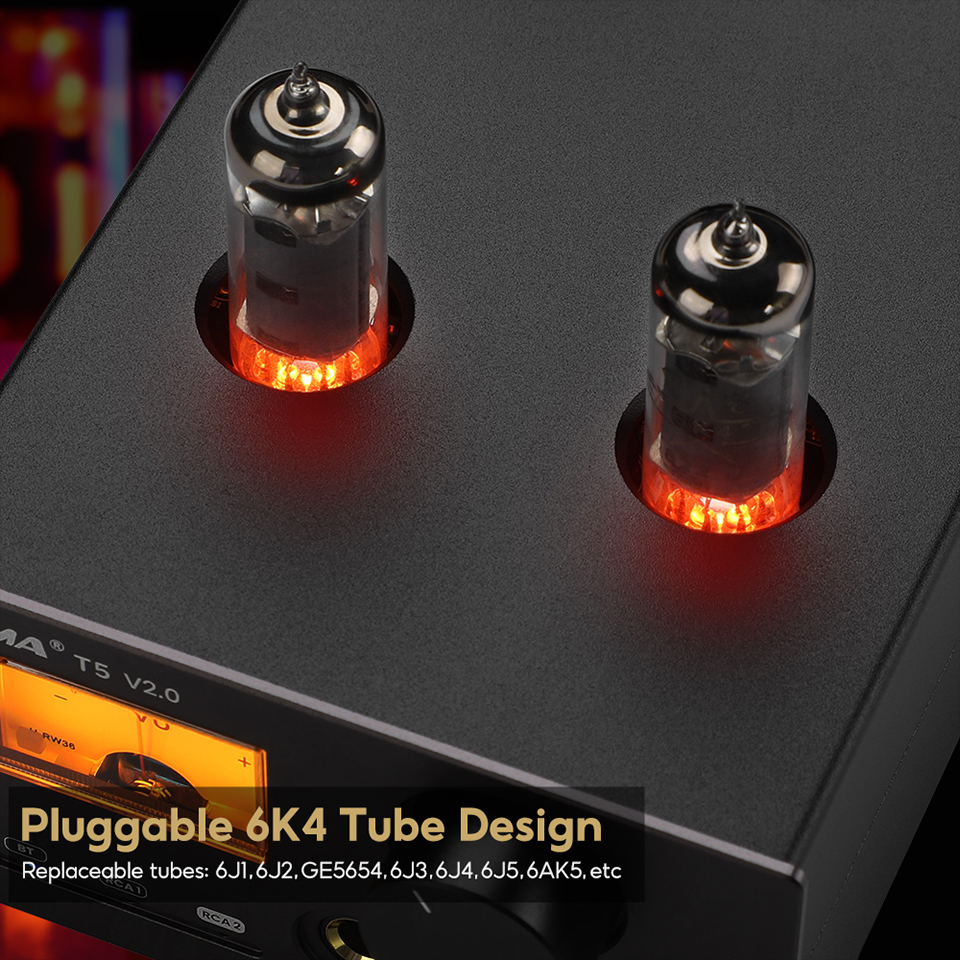AIYIMA T5 V2.0 MM Phono Tube Amplifier 160Wx2 NE5532 Stereo Amplifier
