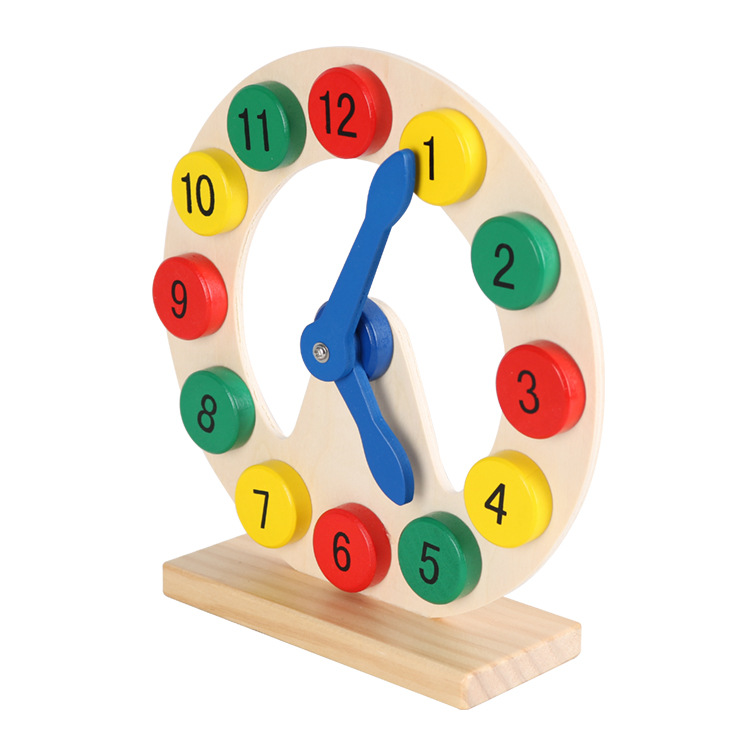 Treeyear Montessori Wooden Toys Learn to Tell Time Wooden Digital Clock ...
