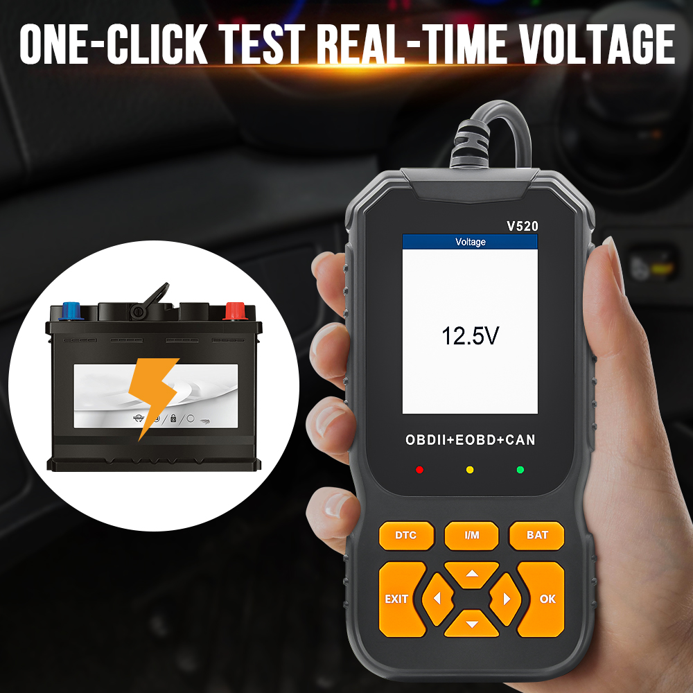 V520 Car Diagnostic Instrument ELM327 Code Reader OBD2 Scanner Engine ...