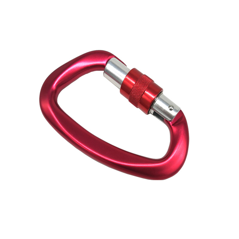 25KN Screw Locking Gate Carabiner Heavy Duty D-shape Buckle Pack D-ring ...