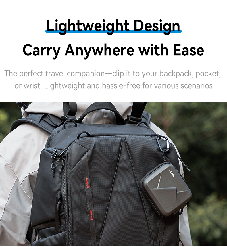 TELESIN Mini Storage Case Hard Shell Bag for DJI Action 5 4 3 GoPro ...