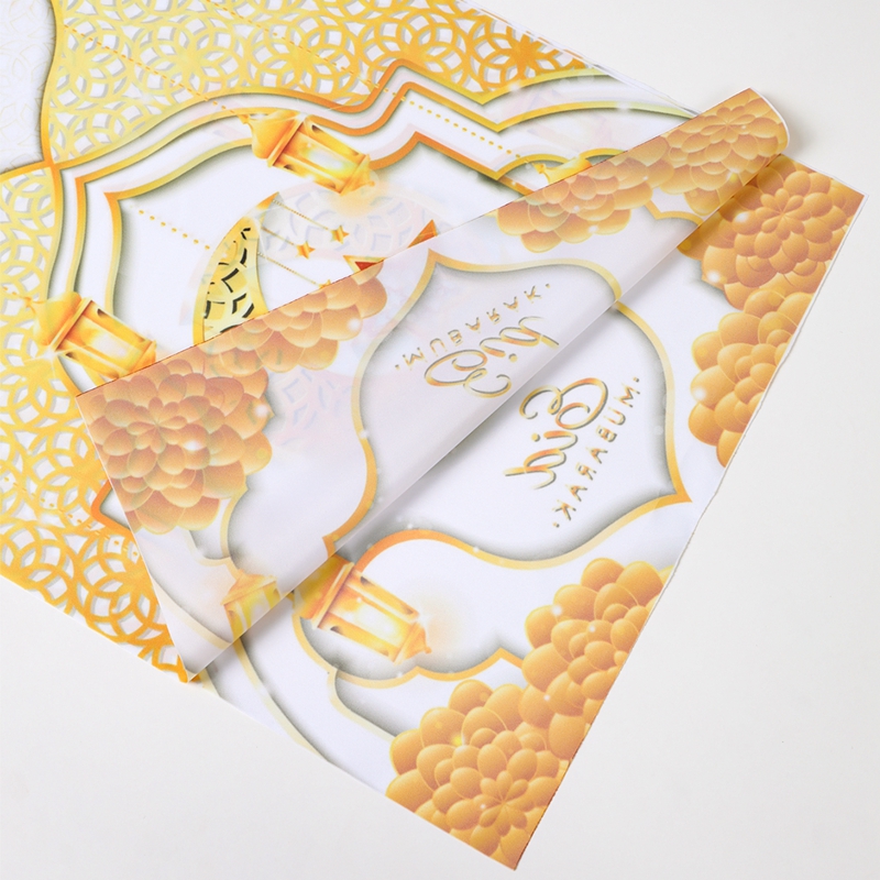 0.35*1.8M Colorful Eid Mubarak Table Runner Polyester Fabric Table ...