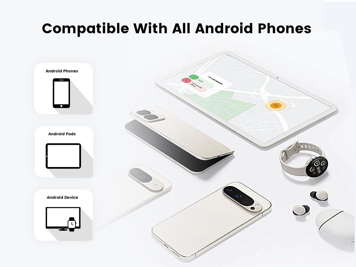 Airtag Android ATUVOS Air Traceur Tag Lot De 4, Fonctionne Avec Lu2019app Localiser Apple Traceur Gps Voiture