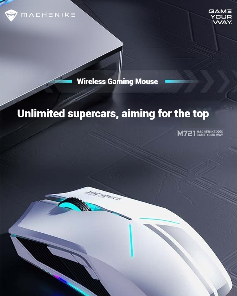 Machenike M721 Pilot version Wireless mouse supercar designed RGB long ...