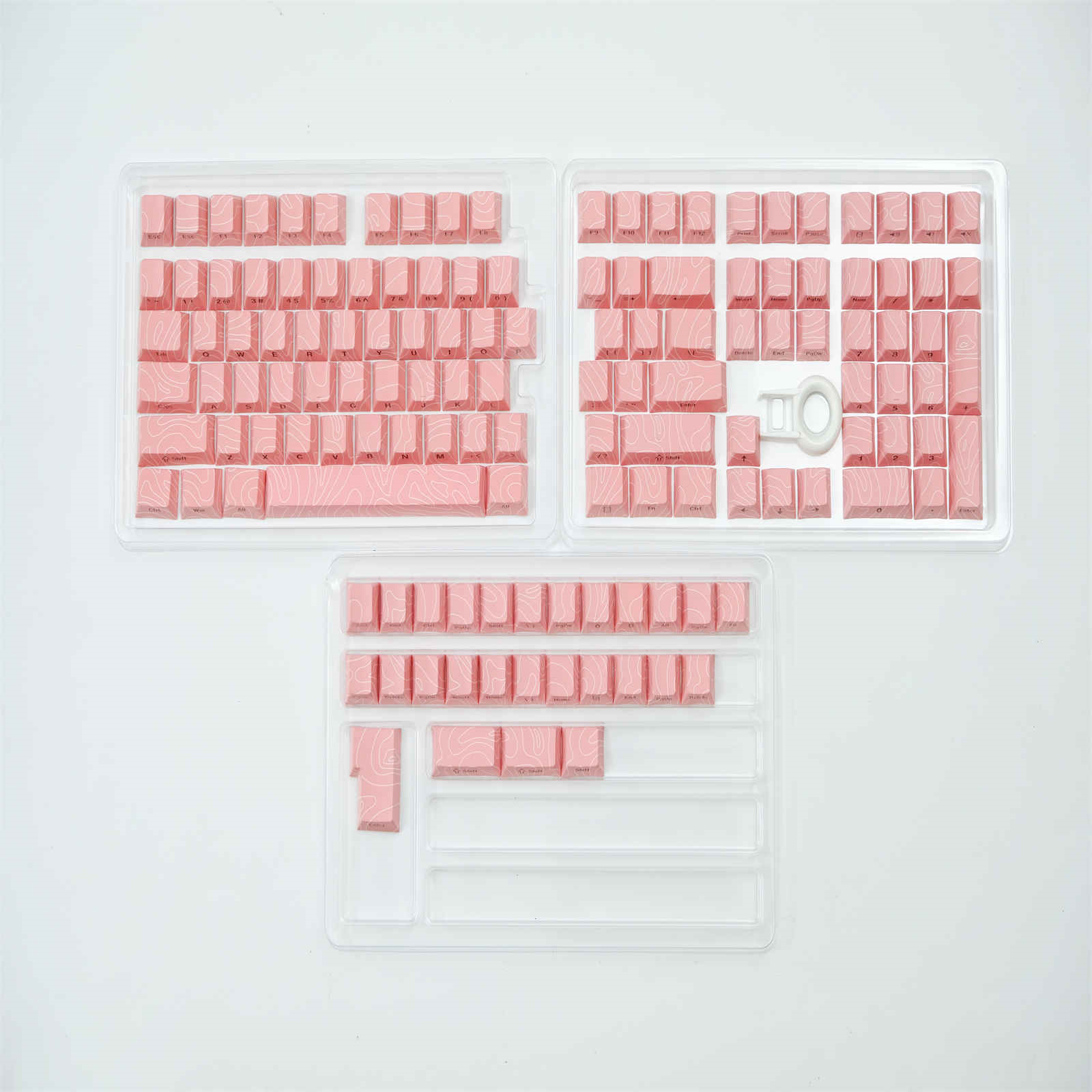 Pink Contours Side light transmission Keycap 136 Keys PBT Material ...