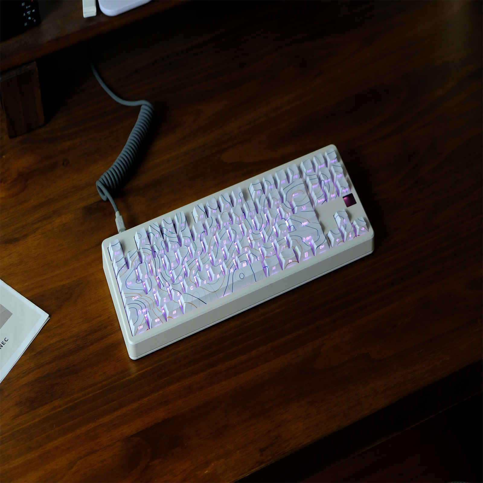 Multicolor Contours Side light transmission Keycap 136 Keys PBT ...