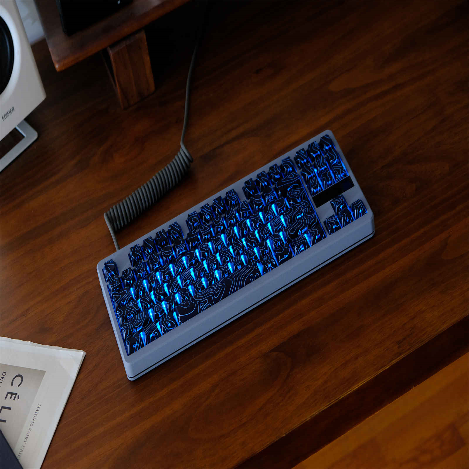 Blue Contours Side light transmission Keycap 136 Keys PBT Material ...