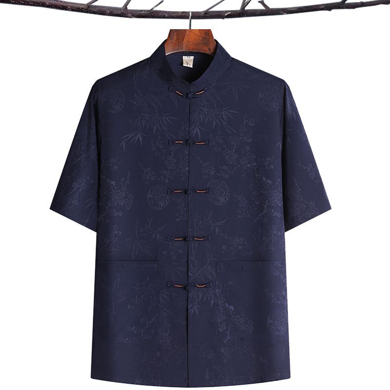 Chinese Traditional Clothes Man中國風男裝冰丝短袖汉服上衣唐裝男裝上衣#中國風男裝衬衫#漢服 男裝漢服#L#古装 ...