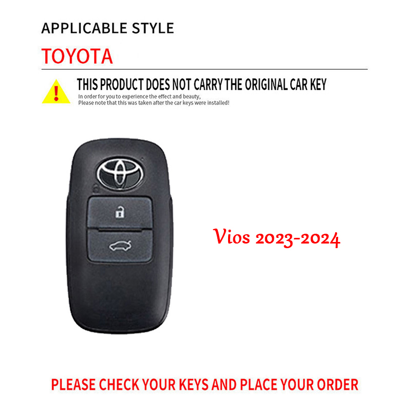 Toyota Vios 2023 2024 NEW Sarung Kunci Car Remote Key Cover Leather ...