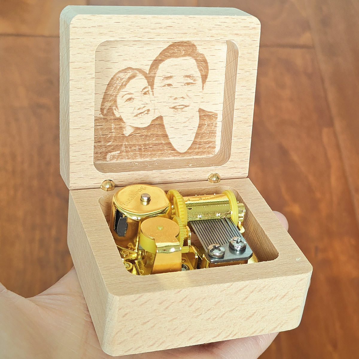 Handmade Wooden customized engraved photo Happy 10th wedding ...