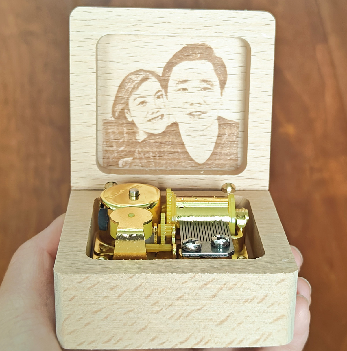 Handmade Wooden customized engraved photo Happy 10th wedding ...