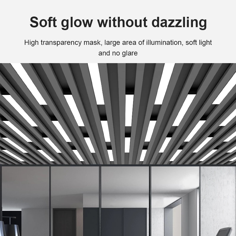 OOKAS LED T8 Linear Light Office Pendant Hanging Lamp Casing ...