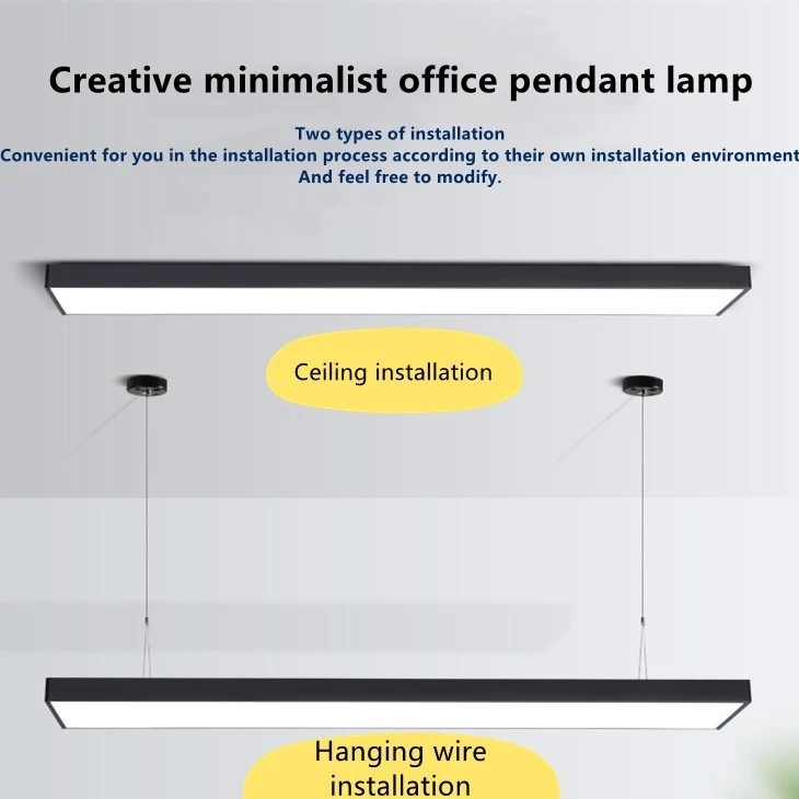 OOKAS LED T8 Linear Light Office Pendant Hanging Lamp Casing ...