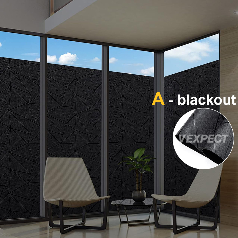 Glass Sticker for Window Privacy, Frosted Window Sticker Film, Blackout ...