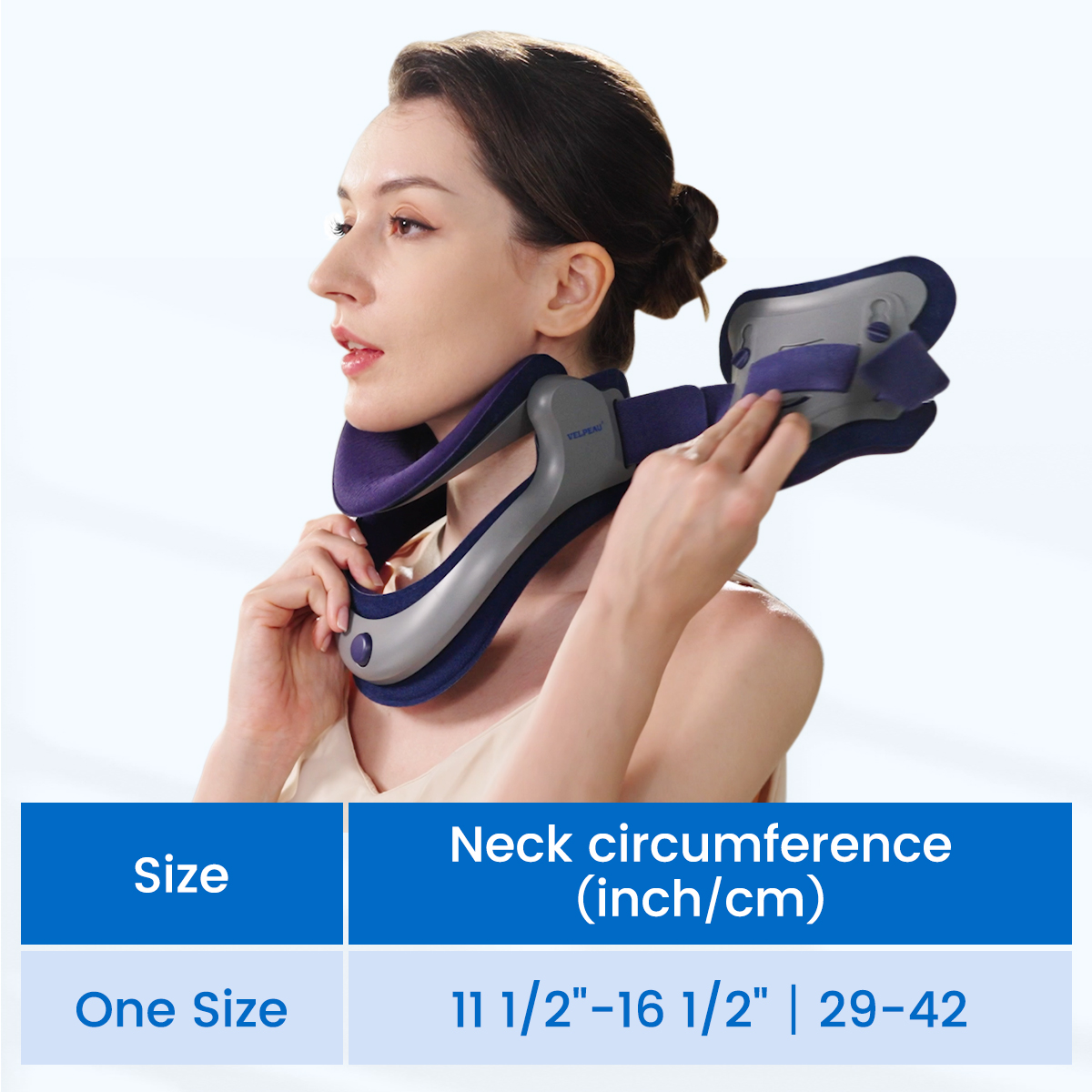 VELPEAU Cervical Neck Traction Device, Adjustable Neck Support Brace ...