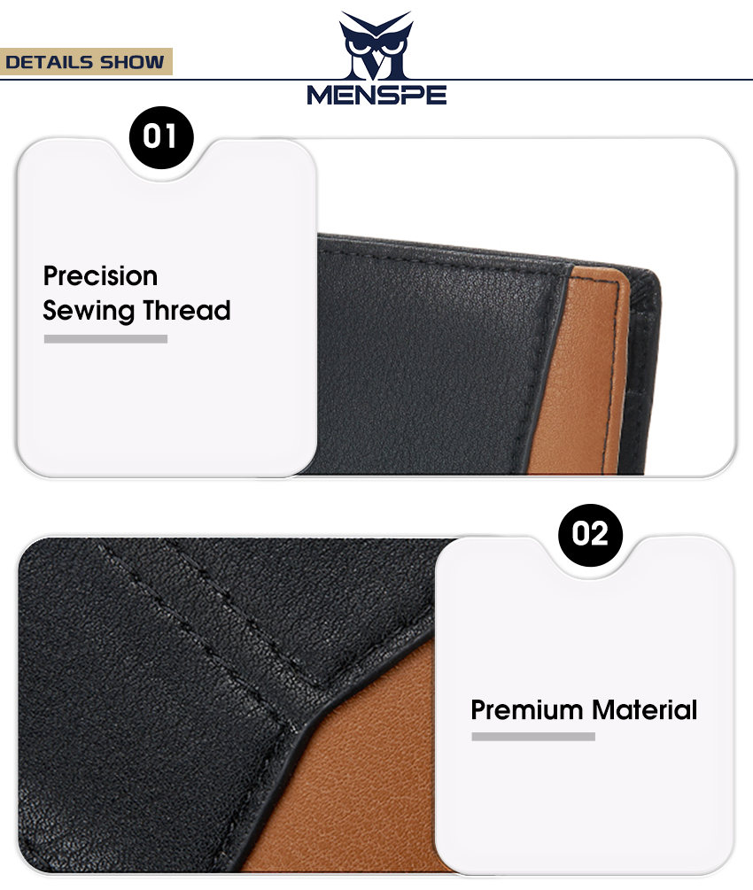 MENSPE Men Short Wallet Drawable Card Slot Design RFID Block Wallet ...