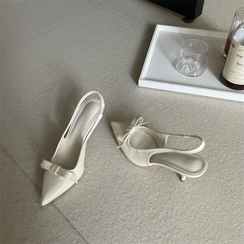 French Style Colorful Leather Ribbon 6 cm Pointed Head Heels (Size 35 ...