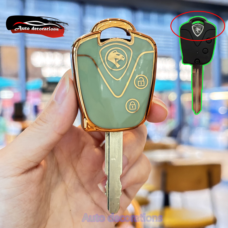 Proton saga car key case gold edge key covers For Proton wira waja blm ...
