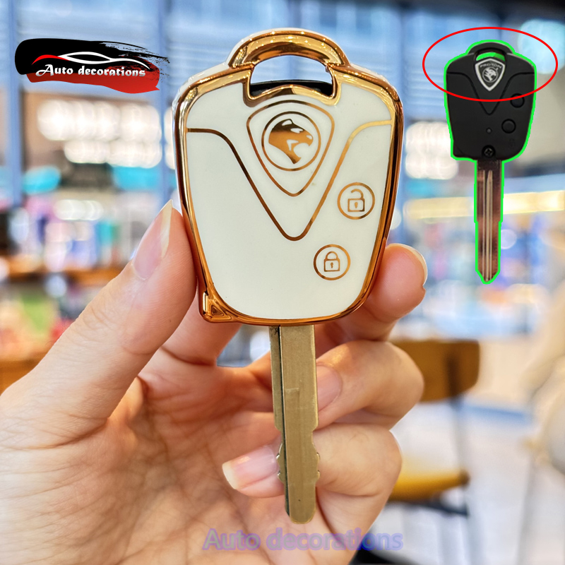Proton car key case gold edge key covers For Proton wira waja saga blm ...