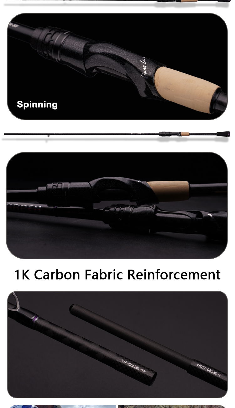 PURELURE XF/MF Action Sharpen Soft Lure Long Spinning And Casting Rods ...
