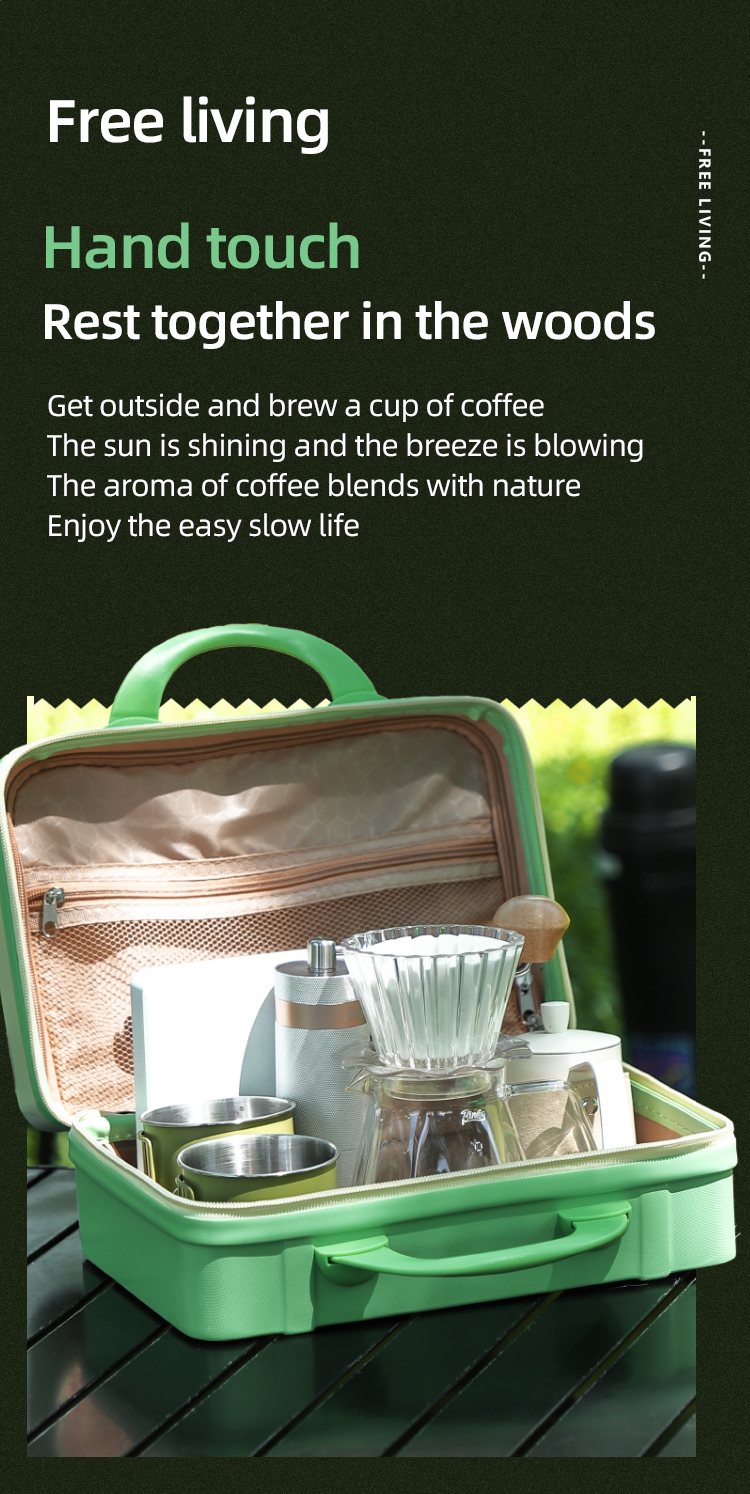 BINCOO Outdoor Coffee Utensils Set Espresso Moka Pot Coffee Beans ...