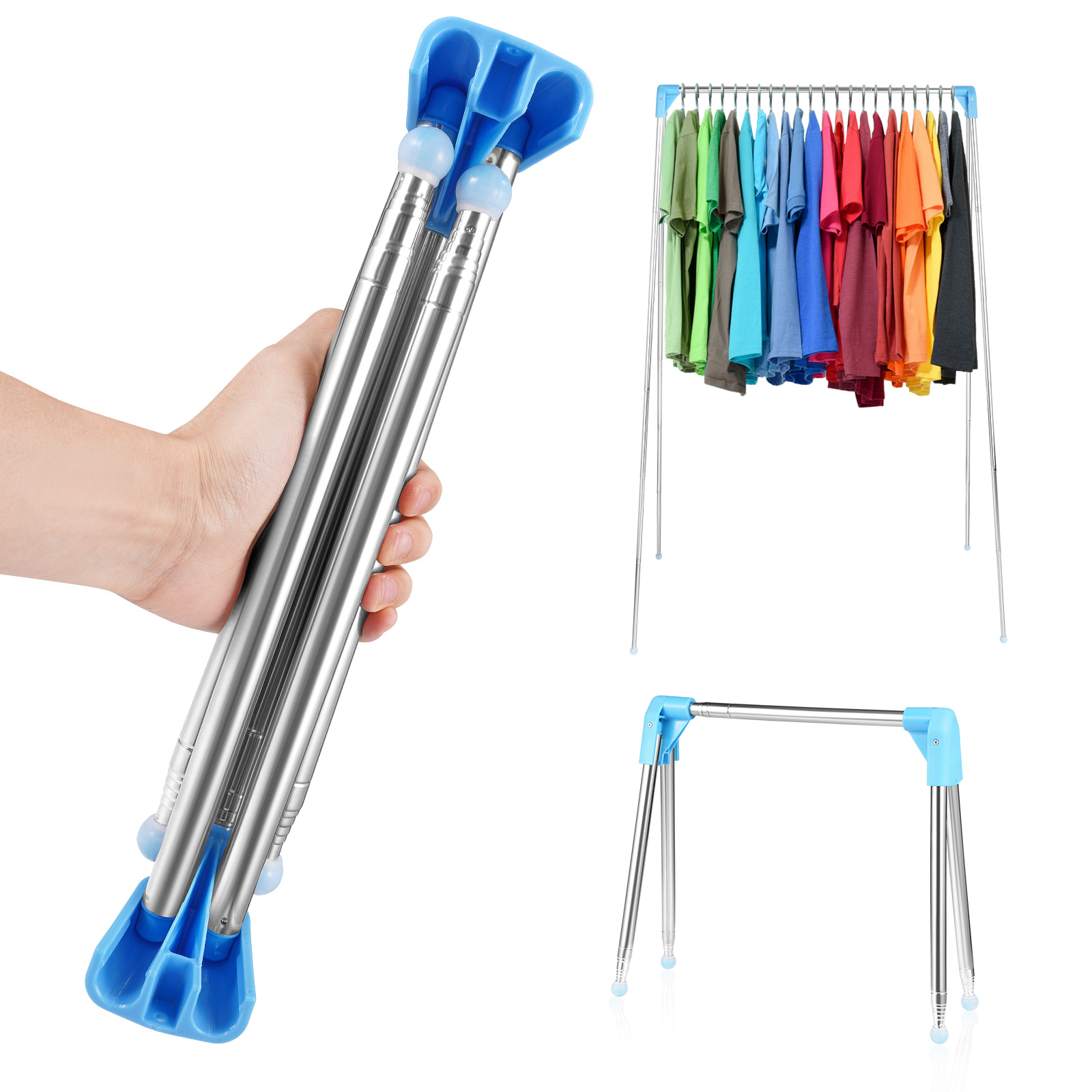 [Local delivery]Portable Travel Garment Rack, 13-28inch Retractable ...