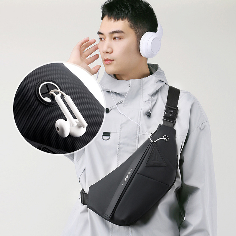 LABER LEE Men‘s Messenger Bag Sling Chest Bag Waterproof Trendy Cool ...