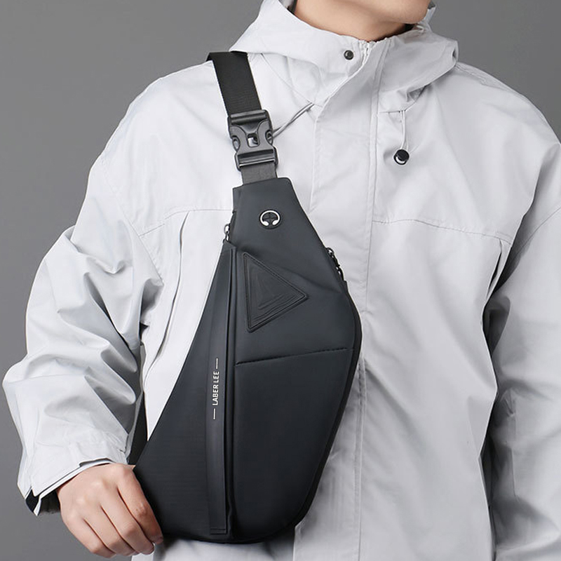 LABER LEE Men‘s Messenger Bag Sling Chest Bag Waterproof Trendy Cool ...