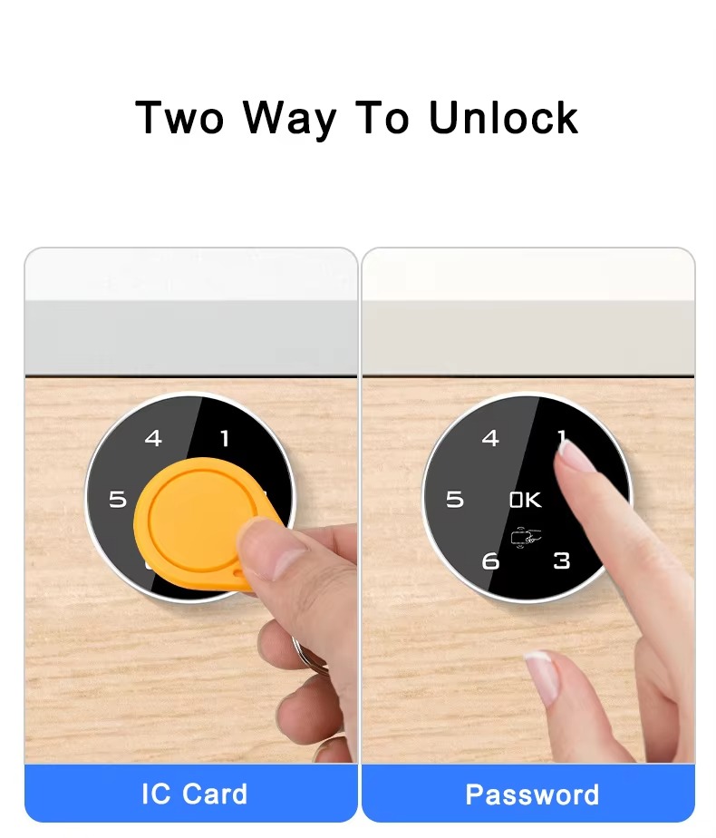 Keyless Touch Keypad Digital Password RFID IC Card Drawer Cabinet Lock ...