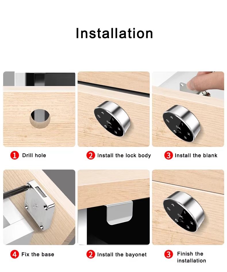 Keyless Touch Keypad Digital Password RFID IC Card Drawer Cabinet Lock ...