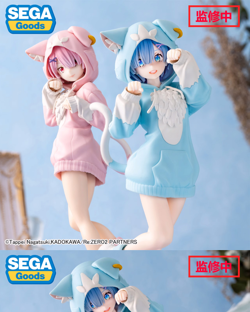 【Bilibili】Rem&Ram Cat pajamas Ver.1/7 Figure Popular PVC series with a ...
