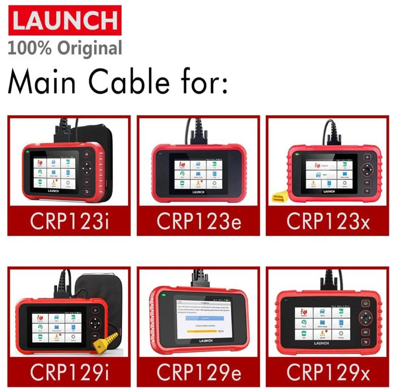 4 Foot OBD2 Cord ABS SRS DPF Scanner OBD2 Cable For Launch CRP 123 X Pro, Creader VII & CRP 129 VIII Scan Tools | 4-Foot Length CRP 123 X Pro OBDII Cable - Foto 4