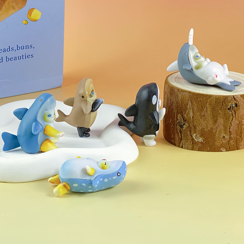 Boîte Complète Mofusand Sitting Cat Series 4 - 5 Figurines Scellées