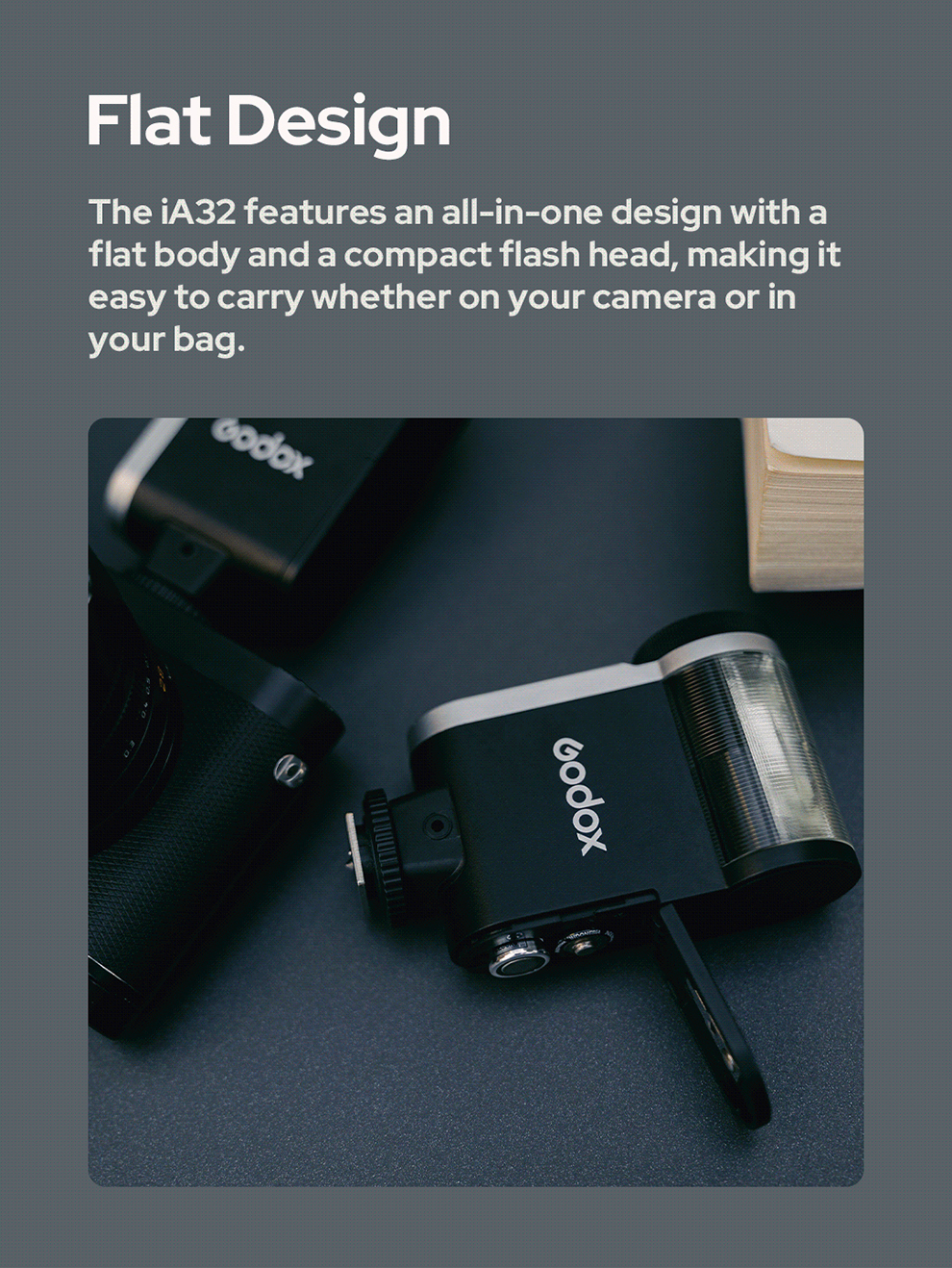 Godox IM30 IA32 Mini Flash pour appareil photo jusqu'à flashs pleine puissance F
