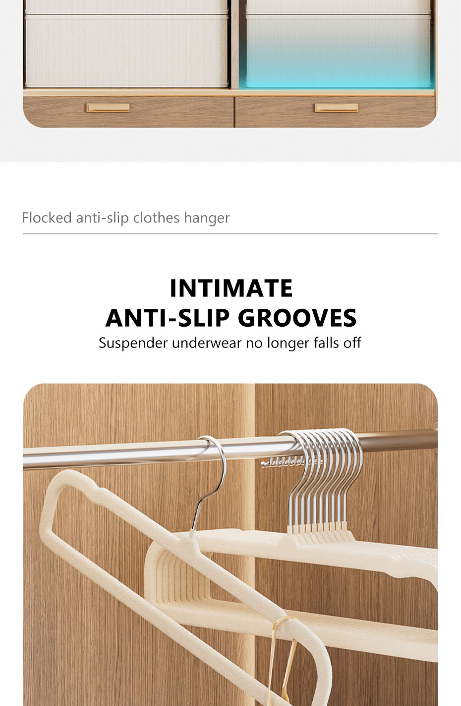 30pcs Non Slip Flocking Hanger Seluar Pants Hanger Trousers Hanger ...