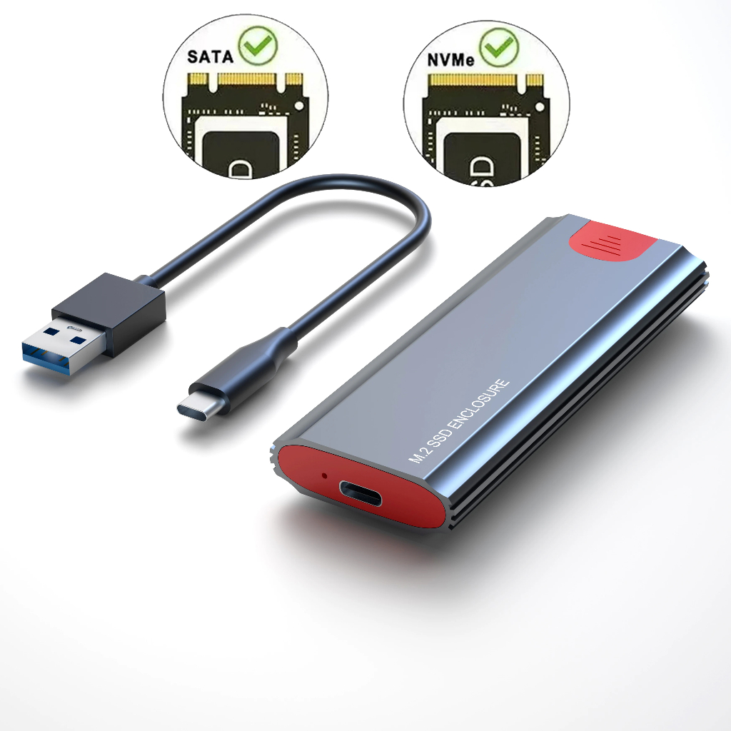 10Gbps M2 SSD Case M.2 NVMe NGFF SATA SSD Enclosure Adapter USB 3.1 ...