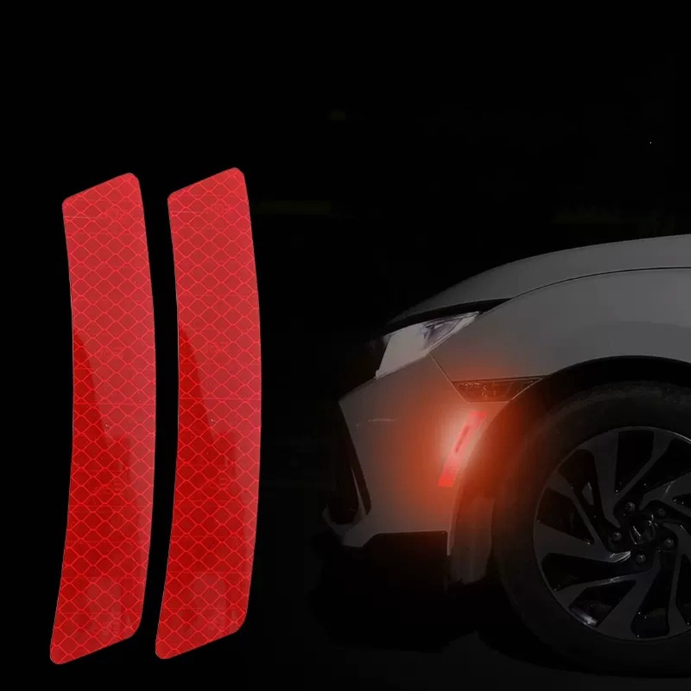 2Pcs Car Stickers Reflective Scratch Marks Headlight Bumper Sticker ...