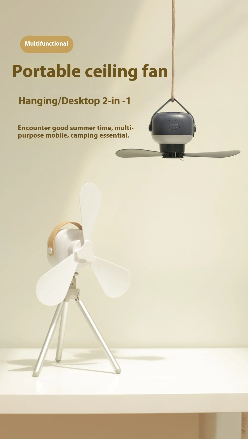 Portable wireless mini ceiling fan light USB fan with remote control ...