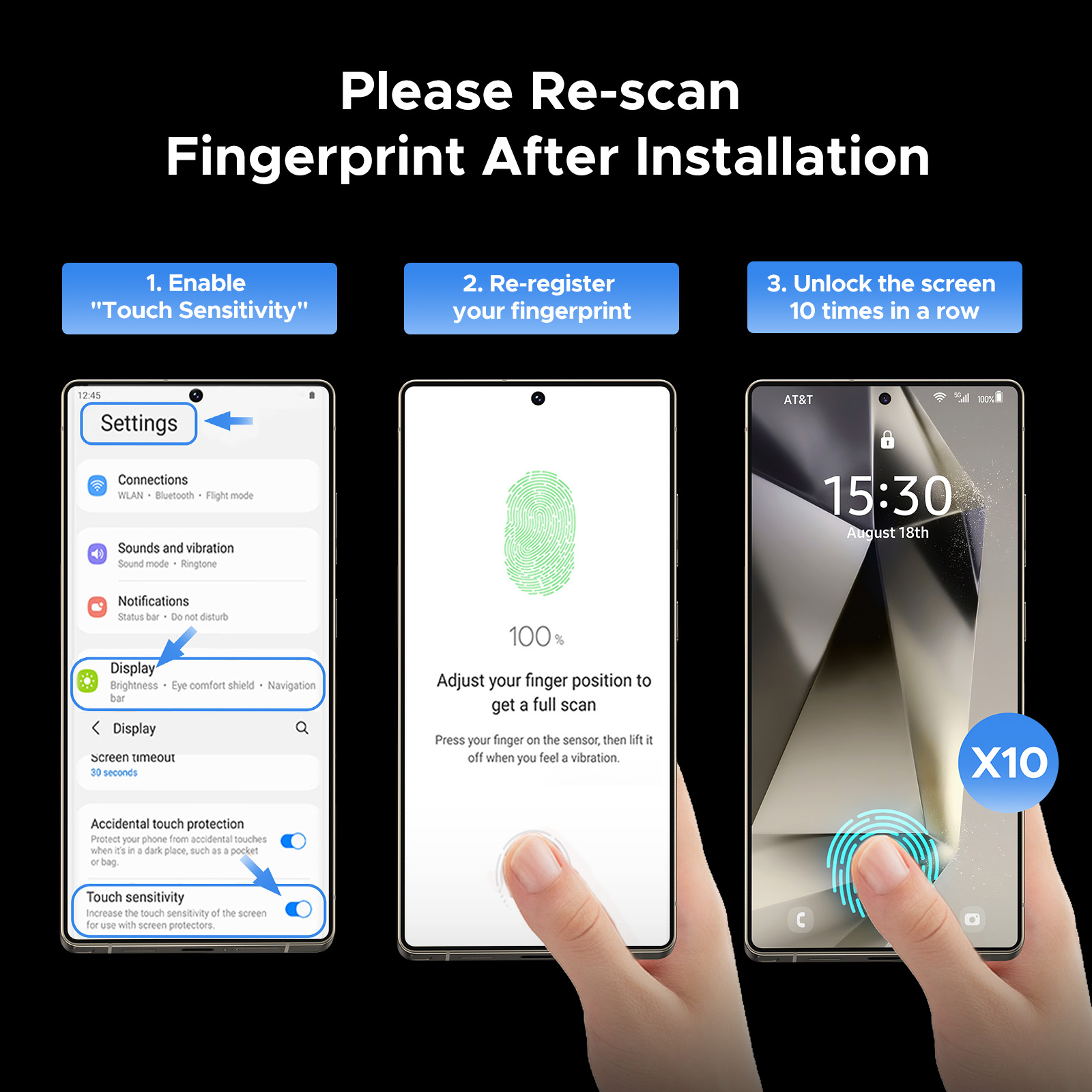 UGREEN 2PCS Borderless HD Screen Protector For Samsung S25 Ultra ...