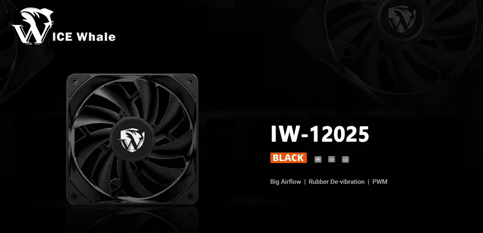 ICE Whale IW-12025 PC Case Fan120mm PWM Temperature Control 2000RPM ...