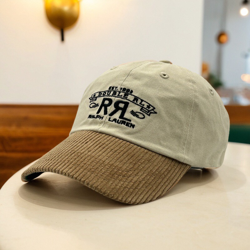 R RLL Baseball Cap polo Hat Leather Buckle Retro Popular Cap Sun Hat ...