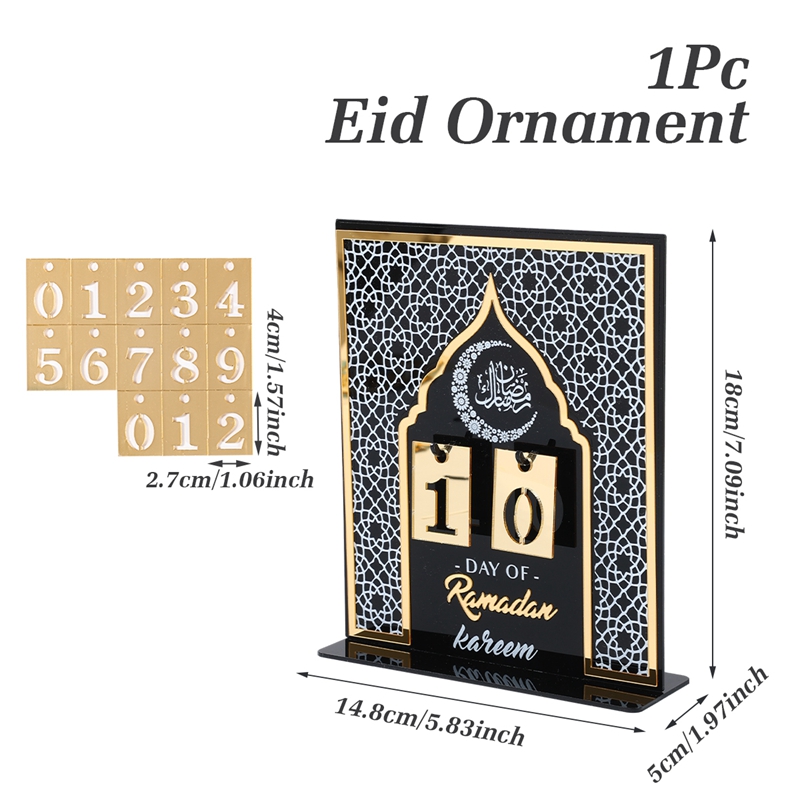 Acrylic Eid Countdown Calendar Islamic Muslim Party Supplies Ramadan ...