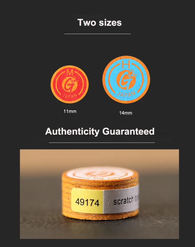 6 Pièces 9 Couches 14mm Pigskin Cue Conseils Pour Bâton Pool